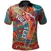 Heren Polo's 2024 Zomer Shirts Dames Voor Mannen Gepersonaliseerde Naam Aboriginal Hagedis Met Dot 3D Gedrukt Korte Mouw T tops Camisas