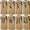 Printed Man Youth Basketball City Garrett Temple Jerseys 14 Gradey Dick 1 RJ Barrett 9 Immanuel Quickley 5 Chris Boucher 25 Thaddeus Young 21 Association Icon Team