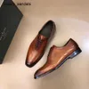 Berluti hommes chaussures en cuir formel Berlut nouveaux hommes Scritto motif couleur Oxford cuir de veau messieurs robe d'affaires Rj BHMH