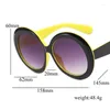 Lunettes de soleil unisexes pour femmes, grandes rondes, mode rétro surdimensionnées, Vintage dégradé noir, lunettes de luxe, 2024