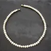 Collana di perle d'acqua dolce bianche da 6 mm Collana con magnete riempito in oro 14 carati Perle con perline Collier Perles Collana classica elegante per donna 240102