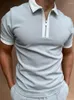 Koszula męska Polos Plaid Lapel z krótkim rękawem letnia moda swobodna koszulka na przyjęcia i codzienne noszenie