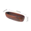 Tallrikar Acacia Träbricka Torkad fruktplatta Snack Sallad Bowl Solid Trim Wood Dish Bowls Dekorativt skrivbord