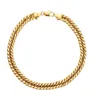 Anklets Wide 7mm Cuban Link Chain Gold Color Anklet Thick 9 10 11 Inches Ankle Bracelet For Women Men Waterproof296B1828230