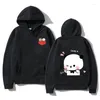 Herrtröjor 2024 Söt pandabjörn tecknad hoodie långärmad koreansk stil tröjor män och kvinnor 90 -tal rosa roliga tryck harajuku ficka