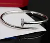 Carter Classic Designer Bracelet pour hommes et femmes Titanium Steel Nail Simple Advanced Diamond Free Couple personnalisé avec boîte originale Pan pan
