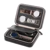 Rings 2/4/8 Grids Watch Display Storage Box Case Tray Zippered Travel Watch Collector Case Faux Leather