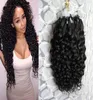 Micro Loop Human Hair Extensions Micro Ring Hårpärlor Extensions Color 100g Curly Micro Loop Ring Human Hair Extensions 1Gstrand6883036