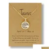 Pendant Necklaces Women Necklace 12 Zodiac Sign Coin Gold Chain Aries Taurus Scorpio Pendants Charm Star Choker Astrology Necklaces Fa Dhguw