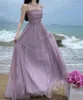 Casual Dresses Summer Purple Fairy Evening Party Long Dress Women Vintage Sexy Ladies Spaghetti Strap Tulle Pleated Backless