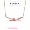 2024 new Designer Tifannissm necklace Stainless steel Pink Blue Treasure Sweet limited setting butterfly 925 silver plated 18k gold fashion