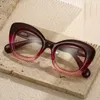 Солнцезащитные очки с градиентом фиолетового кошачьего глаза, очки для чтения, роскошные женские модные увеличительные очки в большой оправе, готовые, пресбиопия, диоптрии