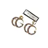 Stud Stud Popular Luxury Delicate Color Diamond Charm örhängen designad för kvinnorörhängen Designer smycken 18K Guldpläterad utvalda tjejtillbehör gåva A765 T0O