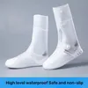 High Top Waterproof Shoe Covers Silicone AntiSlip Rain Boots Unisex Sneakers Protector For Outdoor Rainy Day Protectors Shoes 240102