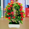 Fleurs décoratives faux bonsaï attrayant 41 fleur artificielle entretien facile pour l'extérieur
