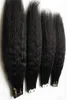 kinky Straight Tape In Human Hair Extensions 80pcs 200G 10 to 26 Inch coarse yaki Double Sided Natural Human Hair PU Hair Extensio7385133