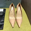 Célèbre Triangle Signe De Luxe Femmes Designer Talons Hauts Italie Marque Mode Nouvelles Dames Chaussures Habillées Pointues Chaussure De Danse De Luxe En Cuir Véritable Lady Pompes Chaussures De Mariage