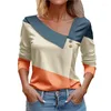 女性用ブラウスファッションエレガントな印刷対角線襟シャツ秋のハイストリートカジュアルロングスリーブルーズルーズシャツ2024