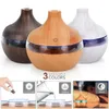Humidifiers 300ml Humidifier Electric Aroma Air Diffuser Wood Air Humidifier Essential Oil Aromatherapy Cool Mist Maker For Home