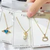 80-150pcs each kg sell by weight copper plated real gold High sense pendant necklace bulk jewelry bijoux fashion jewelry