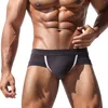 Slip taille basse pour homme Patchwork Couleur Hip Wrap Sexy Knickers Bulge Poche Hommes Respirant Sans Couture