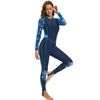 Roupa de banho feminina lycra wetsuit terno de natação para mulher longo jhon surf masculino rashguard mergulho corpo inteiro maiô beachwear