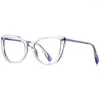 Okulary przeciwsłoneczne Wysokiej jakości modne okulary produktu damskie Cat Eye Tr90 Anti Blue Metal Metal Place Business Office komputer