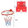 32 cm inomhusväggmonterad basketbåge och nät metall hängande W mål 4 fälg barn mini hem träningstillbehör 240102