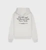 24SS Sport et riche Designer Streetwear Sweatshirt Lettres imprimées Femmes Gris Gris Pull à capuche Pullor à capuche
