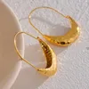 Boucles d'oreilles créoles tendance pour femmes, plaqué or 18 carats, Huggie géométrique irrégulier pour filles, cerceaux épais, Bijoux élégants