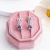 Stud Earrings Color Changing Created Alexandrite Clasp 925 Sterling Silver 7 5mm Purple To Pink Gemstone Jewelry Women Girl