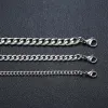 MEN CUBAN LINK CHAIN NECKLACE THICK CURB CHAIN CHOKER TRENDY 14K White Gold JEWELRY CHUNKY LAYERING STATEMENT NECKLACES 3 TO 7 MM Designer Luxury Original