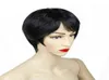 前髪のストレートブラックウィッグ耐熱繊維合成髪の黒人女性のための自然な短いかつら9266791