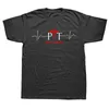 Men's T Shirts Funny Physical Therapy Heartbeat Graphic Streetwear Short Sleeve Birthday Gifts Summer Style T-shirt Mens Clothing