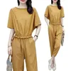 Dames Tweedelige Broekpak Plus Size 2024 Zomer Casual Trainingspak Damesmode Jongere Zus Set Trendy