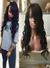 Brazilian Full Lace Wigs Human Hair Glueless Lace Front Wig With Side Bangs For Black Women6684685