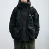 Kış Yavurucu Rüzgar Yemeği Ceket Erkekler Sonbahar Günlük Su Geçirmez Palto Palto Erkek Giyim Kapşonlu Kargo Gevşek Sokak Giysesi 240102