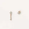 Kolczyki stadnorskie DPLAOPA 925 Srebrny łańcuch kolczyków CZ luksusowe klipy piercingowe Pendientes Prezent biżuterii