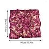 Szaliki 2024 Square Hijab Turban Hat Scarscarf Satin Model Suncreen Women Silk Fashion 90x90cm THEAKS