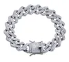 14mm 78910 polegadas cubana link chain pulseira micro pave zircão cúbico gelado hiphop jóias para masculino7232409