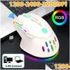 Muizen 2.4G Draadloze Muis Rgb Licht Honingraat Gaming Oplaadbare Usb Desktop Pc Computers Aouse Laptop Gamer Schattig Drop Delivery Netwerk Ottzq