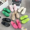 G Aile Mektubu Deliği Çiftler için Kalın Sole Moda Terlik Kafa Bandı Yarım destek Matcake Sandalet Kadınlar için MSZ9L