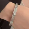 كلاسيكي مصمم المجوهرات أزياء S925 Sterling Silver Italian Hight Women Bracelet INS Light Luxury Gift