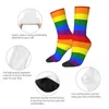 Chaussettes pour hommes Gay Pride drapeau arc-en-ciel Harajuku bas de haute qualité toutes les saisons accessoires longs pour cadeaux unisexes