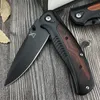 Coltello da tasca tattico HUAAO DA315 con manico in legno colorato da campeggio EDC da caccia pieghevole