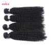 Mongol Kinky Curly Virgem Cabelo Weaves Bundles 3 Pçs / Lote Não Processado Mongol Cabelo Encaracolado Tramas Afro Kinky Curly Remy Cabelo Humano 2920657