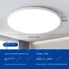 天井照明Lは3装備のライトライトウルトラ薄い丸い防水バスルームバルコニーベッドルームキッチン通路廊下