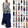 Lässige Kleider, Maxikleid für Damen, Sommer, bequem, locker, elegant, lang, ärmellos, geteilter Strand