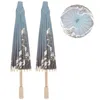Paraplu's 2 Stuks Japanse Papieren Paraplu Cosplay Unieke Delicate Decoratieve Kinderkleding Podium Vintage Jurken Kostuum Klein