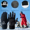 Kids Winter Warm Bike Sport Gloves Outdoor Cycling Motorcycle Windproof Snow Cycling Full Finger Boy Girl Drop 240102